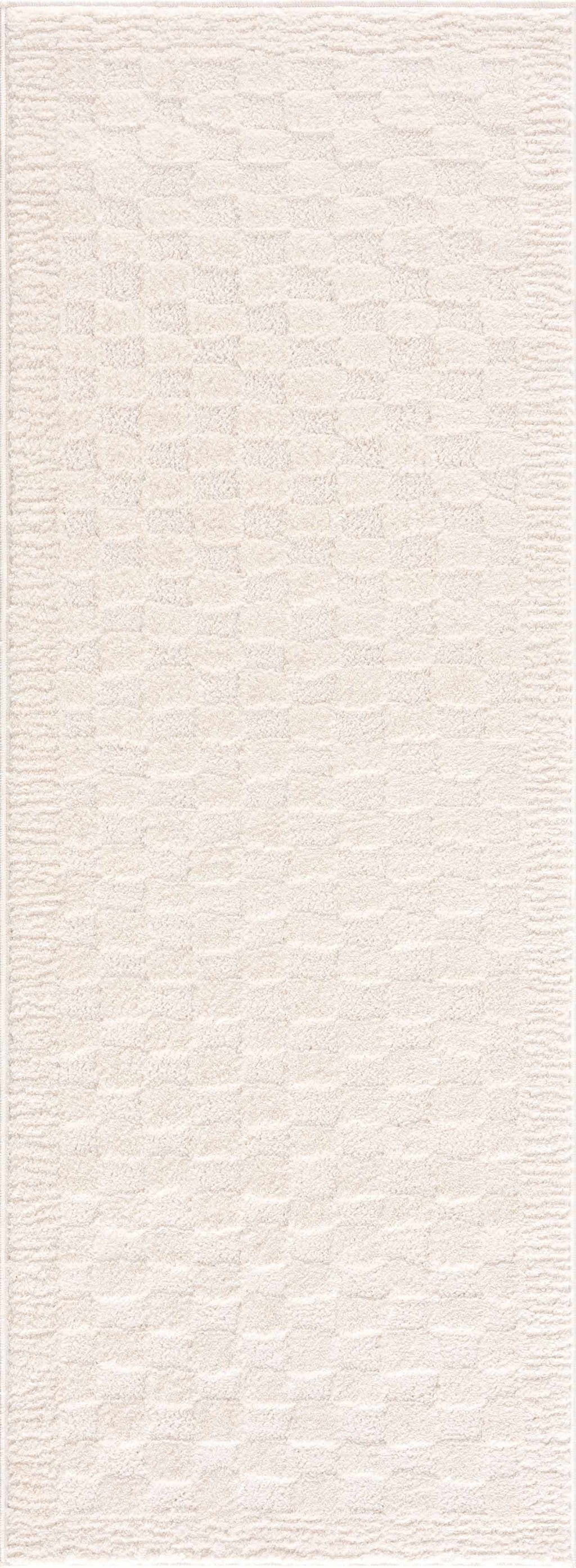 Leryn Ivory Checkered Area Rug